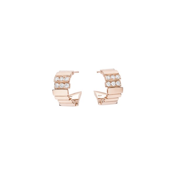 Boucles d'oreilles Dior Gem en or rose et diamants