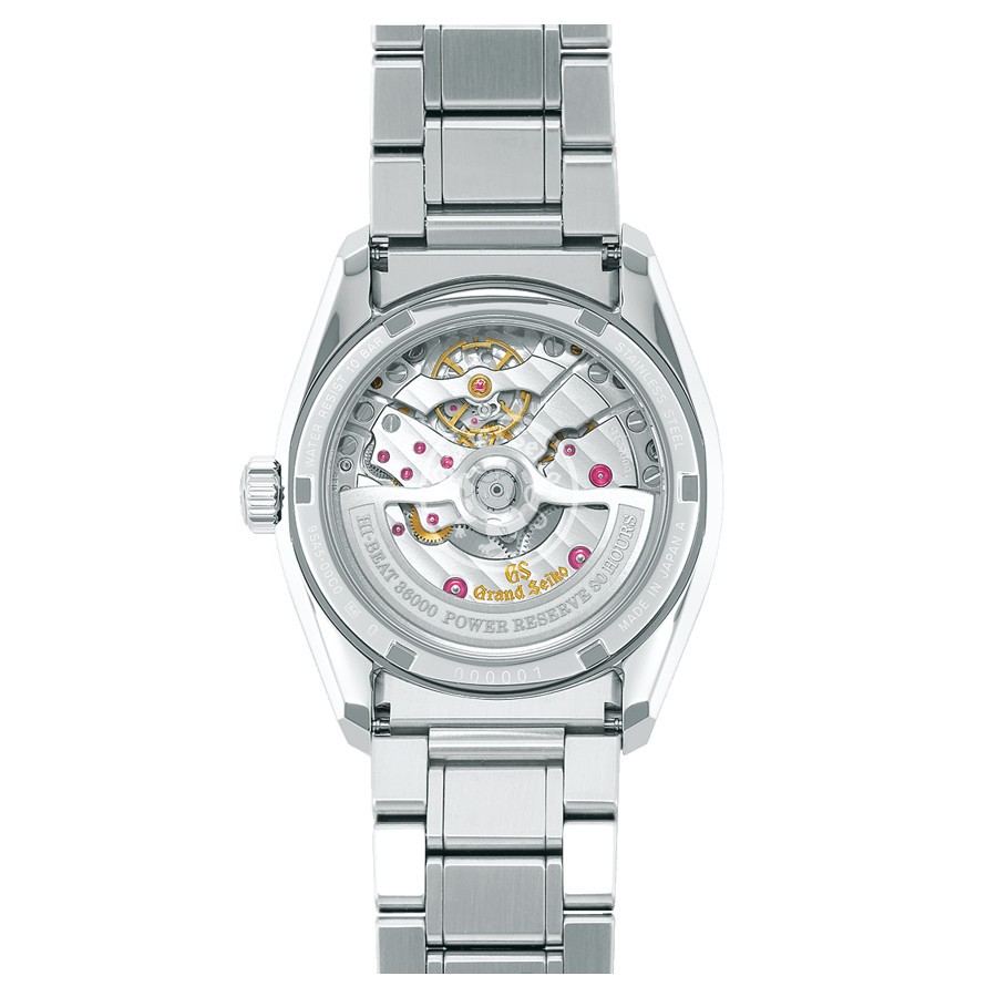 Grand Seiko Heritage automatic watch white dial 40 mm steel bracelet SLGH005G