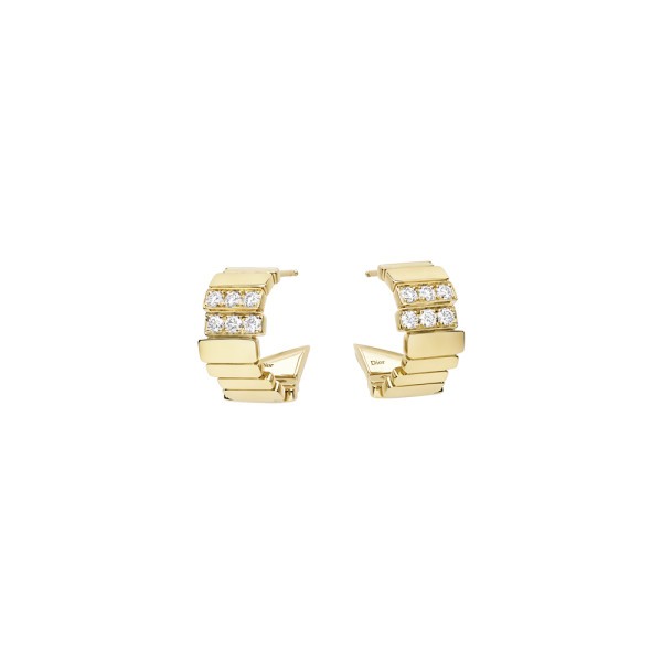 Boucles d'oreilles Dior Gem en or jaune et diamants JGEM95004