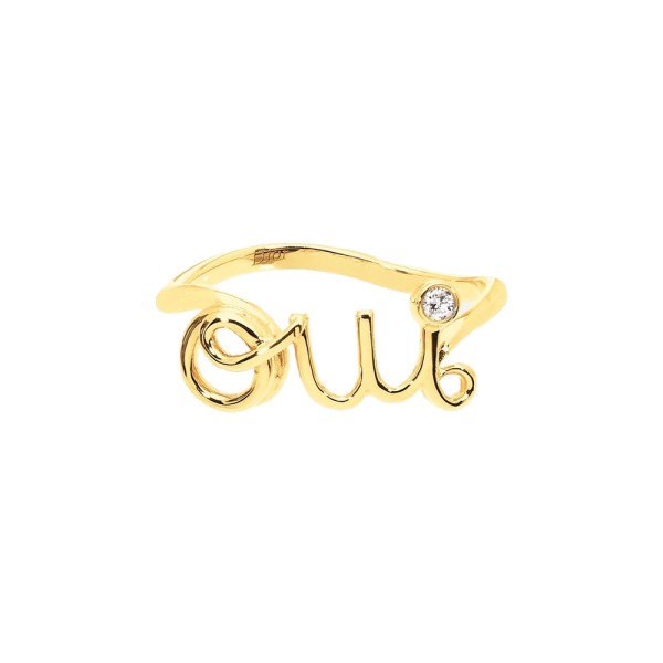 Ring yellow gold and diamond Dior Oui JOUI95001 - Lepage