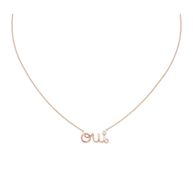Necklace Dior Oui in pink gold and diamond
