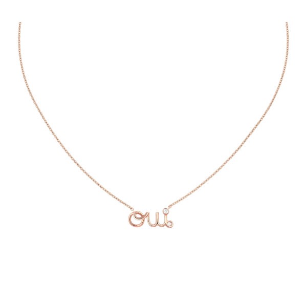Necklace Dior Oui in pink gold and diamond