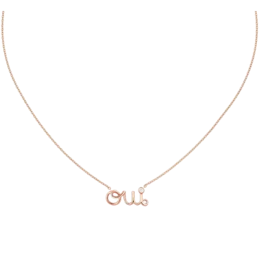 Necklace Dior Oui in pink gold and diamond