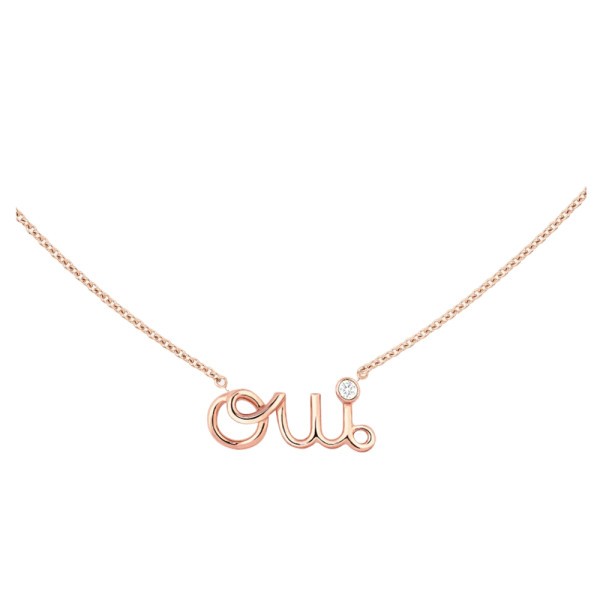 Necklace woman pink gold and diamond Oui Dior JOUI95035 Lepage