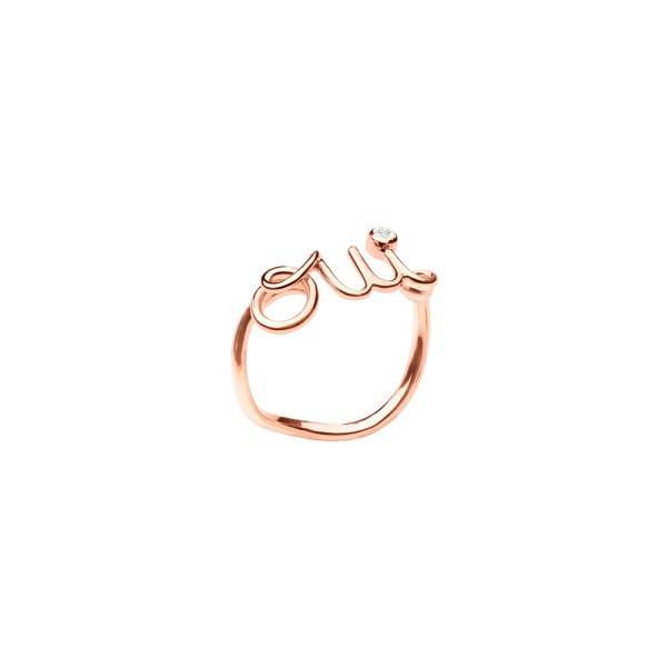 Bague Dior Oui en or rose et diamant JOUI95033