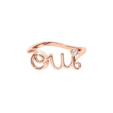 Bague Dior Oui en or rose et diamant JOUI95033