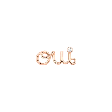 Boucle d'oreille Dior Oui en or rose et diamant JOUI95032