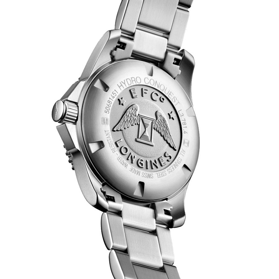 Montre Longines Hydroconquest automatique cadran noir bracelet acier 41 mm L3.781.4.56.6