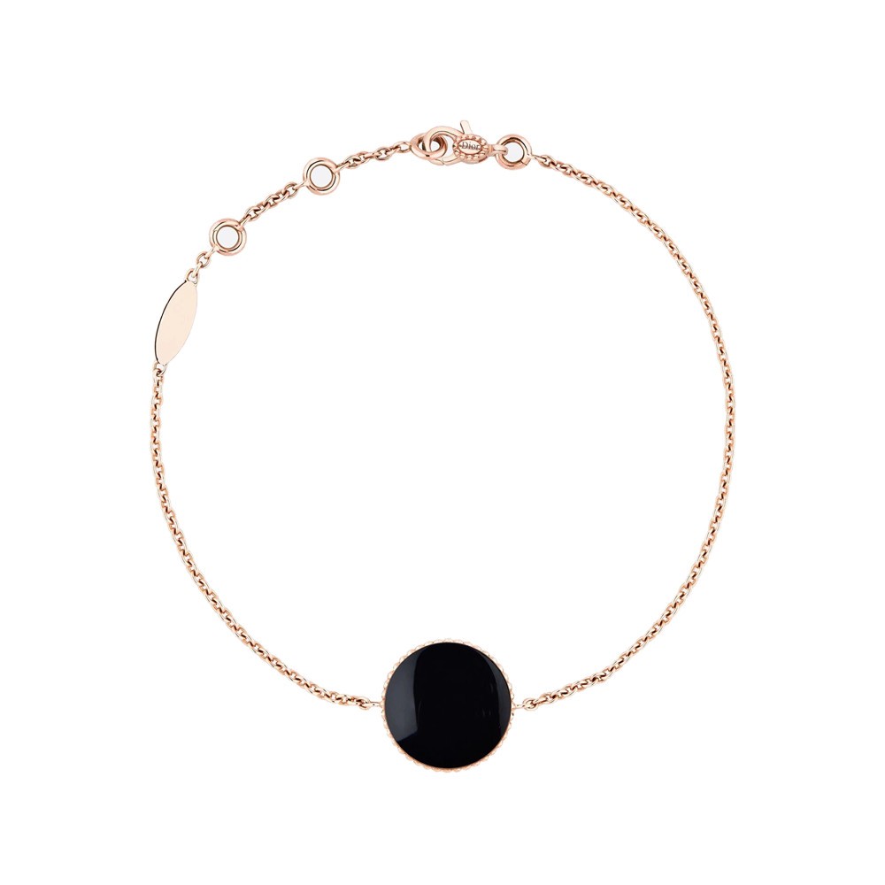 Bracelet pink gold onyx diamond Rose des Vents Dior