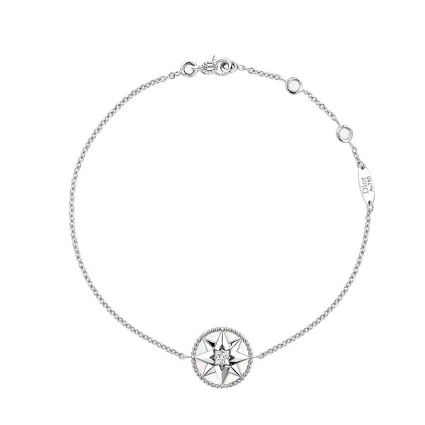 Bracelet Dior Rose des Vents en or blanc nacre et diamant JRDV95022