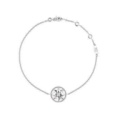Bracelet Dior Rose des Vents en or blanc diamant et nacre