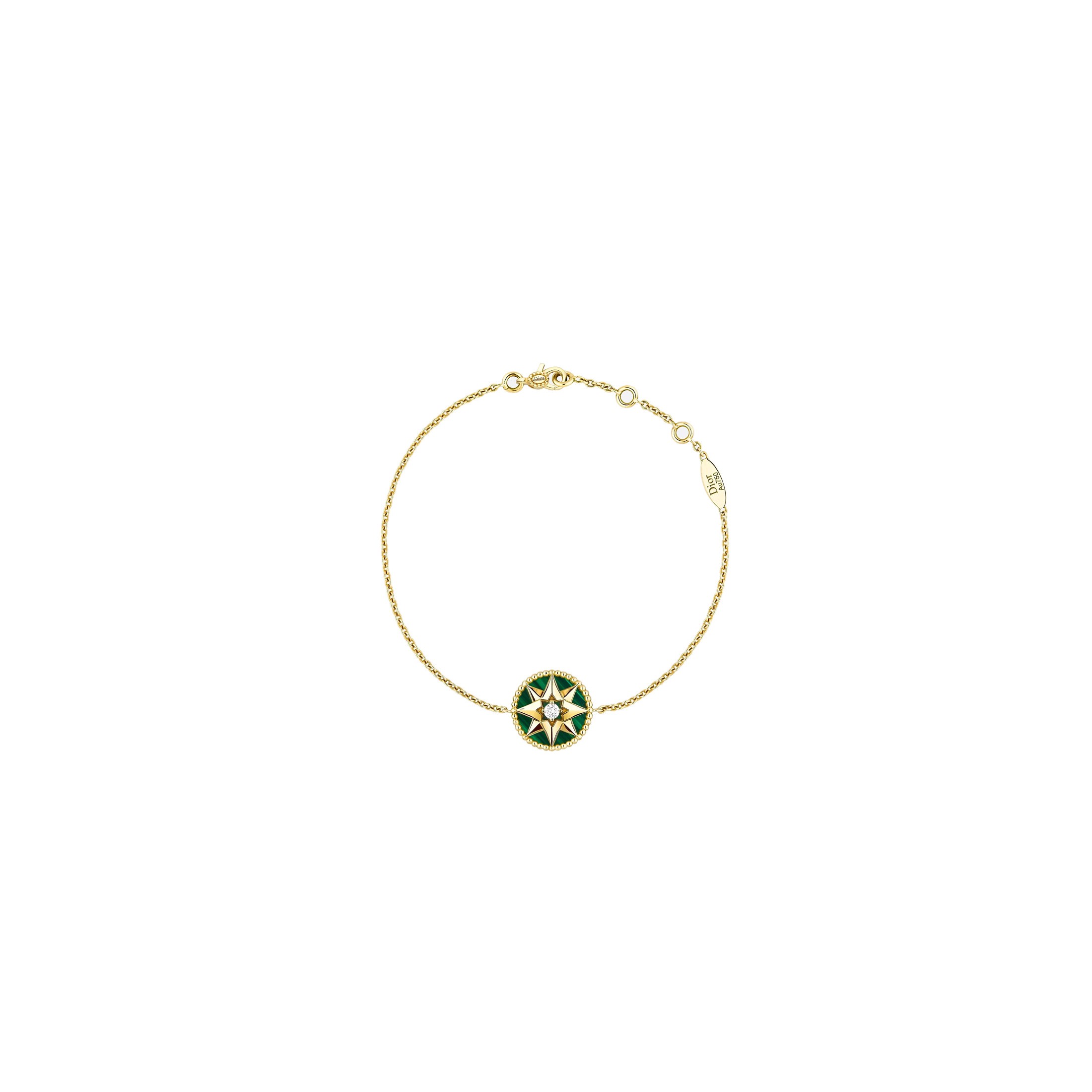 Bracelet gold and malachite Rose des Vents Dior JRDV95045 Lepage