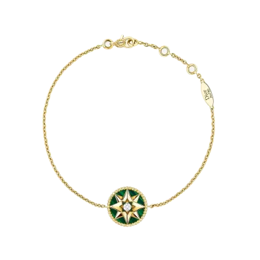 Bracelet pink gold onyx diamond Rose des Vents Dior