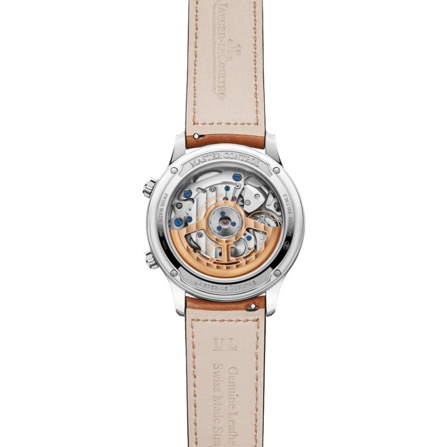  Jaeger-LeCoultre Master Control Memovox automatic stainless steel watch leather strap 40 mm 4118420