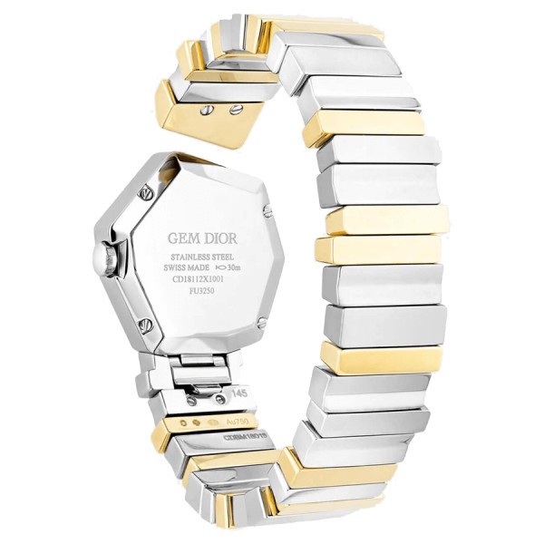 Dior Gem watch blue dial 27 mm steel bracelet yellow gold diamonds and lapis lazuli 145 mm CD18112X1001_0000