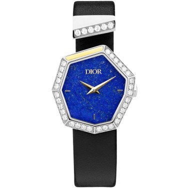 Dior Gem watch blue dial 27 mm steel bracelet yellow gold diamonds and lapis lazuli 145 mm CD18112X1001_0000