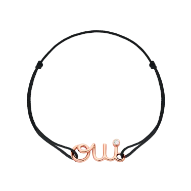 Bracelet cordon Dior Oui en or rose JOUI95020