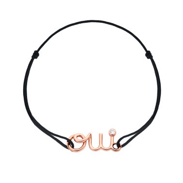 Bracelet cordon Dior Oui en or rose JOUI95020