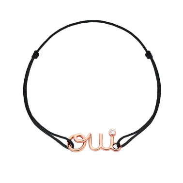 Bracelet cordon Dior Oui en or rose JOUI95020