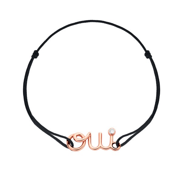 Bracelet cordon Dior Oui en or rose JOUI95020