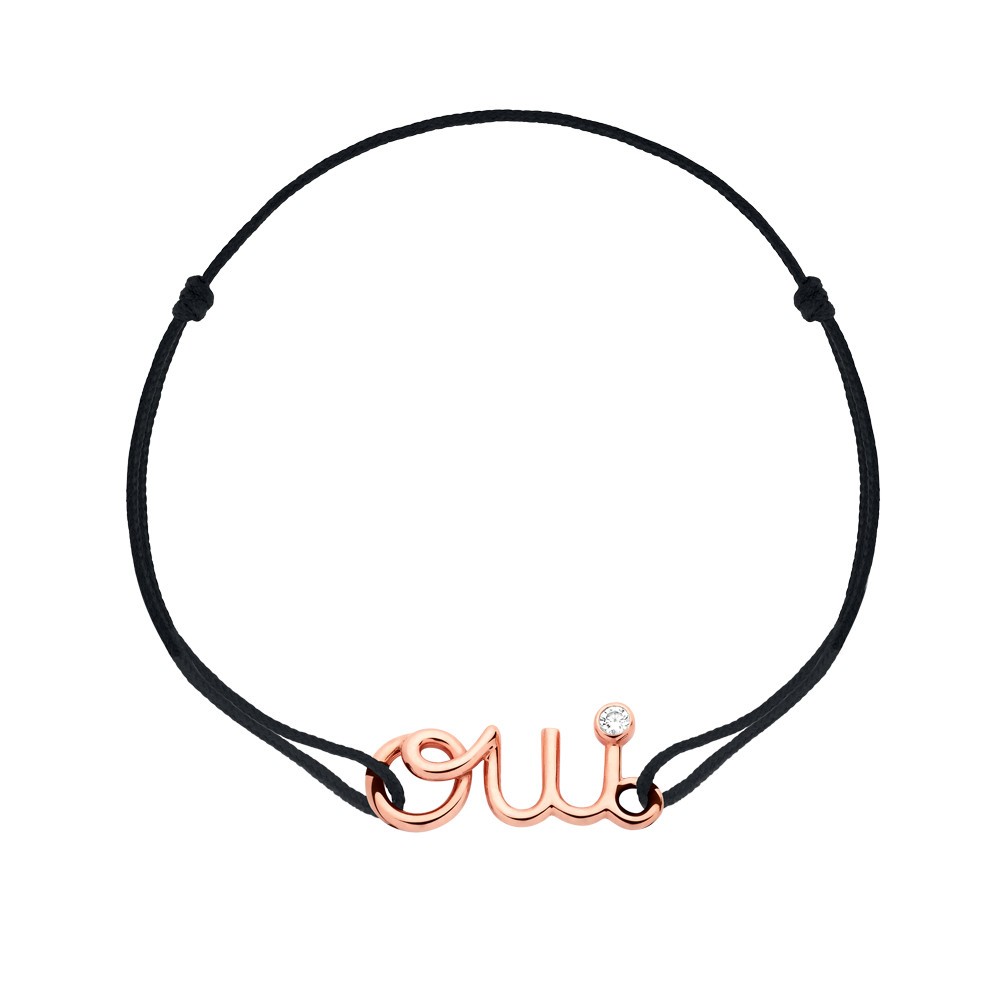 Bracelet cordon Dior Oui en or rose JOUI95020