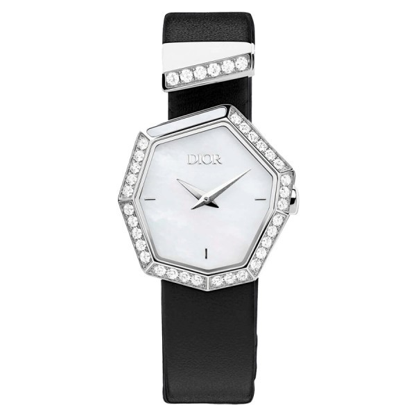 Dior Gem watch white dial 27 mm steel bracelet with diamonds and white mother-of-pearl 13.5 cm CD18111X1004