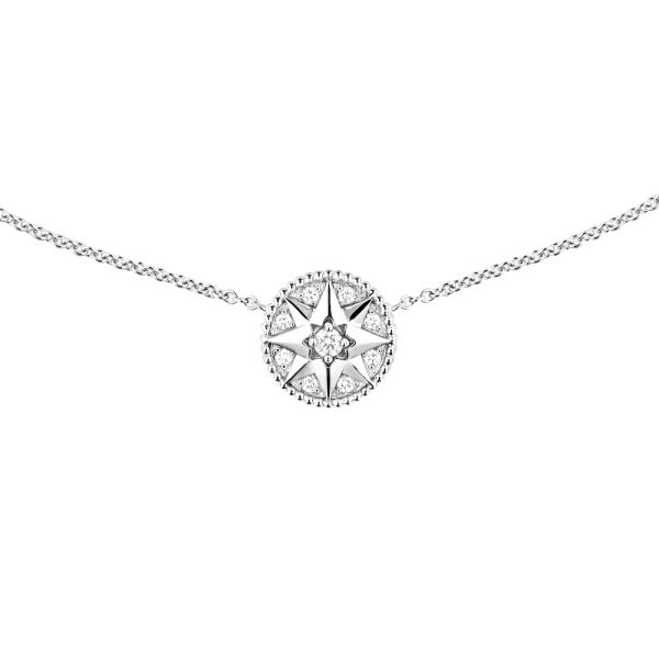 Collier Dior Rose des Vents en or blanc et diamants