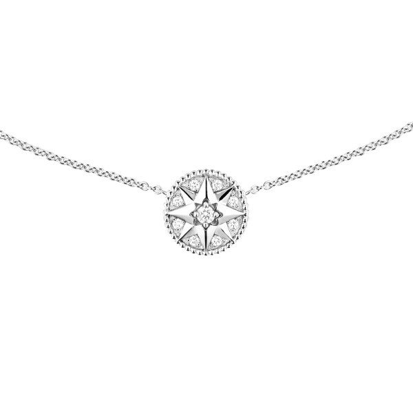 Necklace Dior Rose des Vents in white gold and diamonds