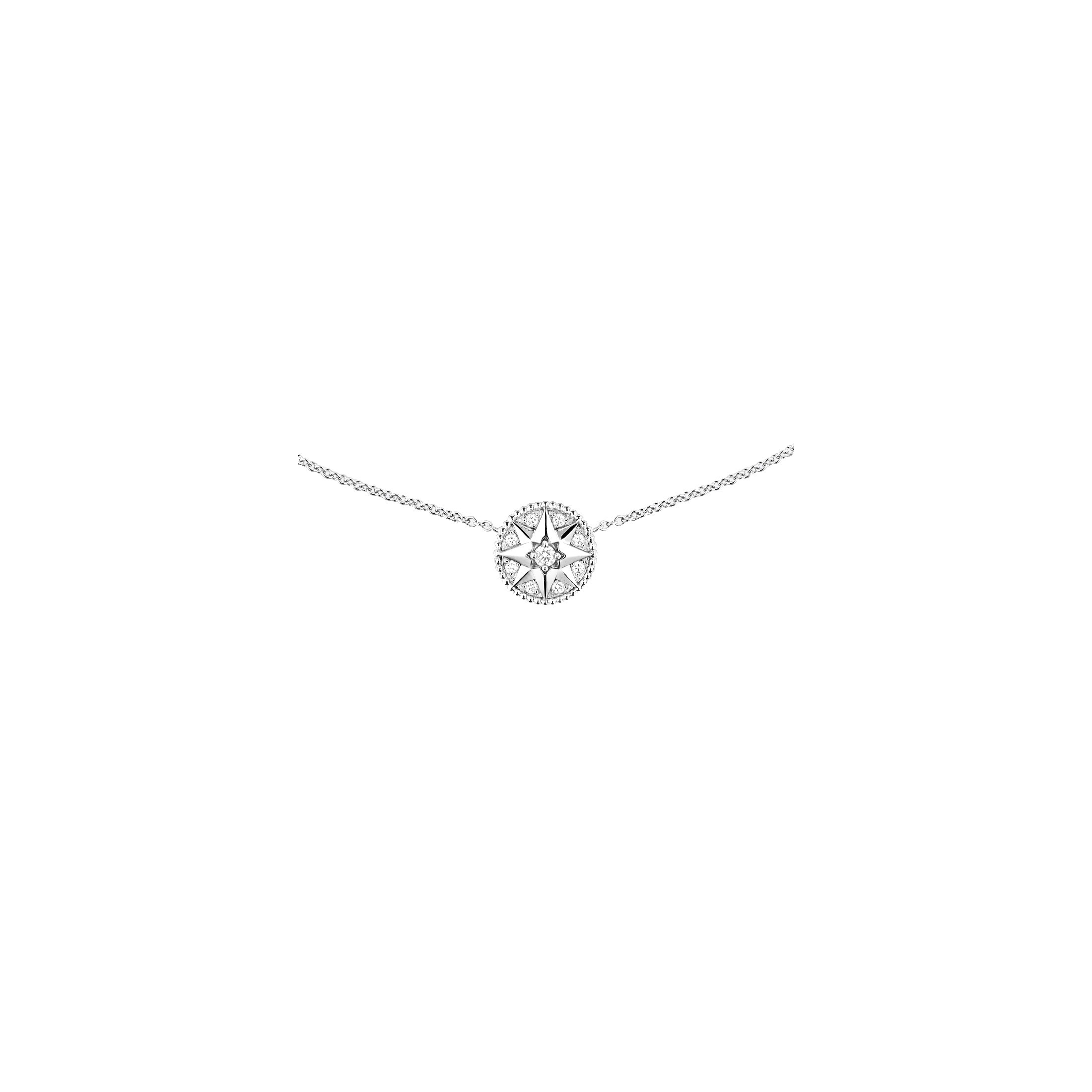 Collier or blanc diamants Rose des Vents Dior JRDV95034 Lepage