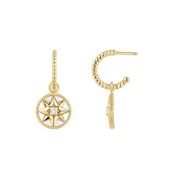Earrings Rose des Vents yellow gold Dior JRDV95057 - Lepage