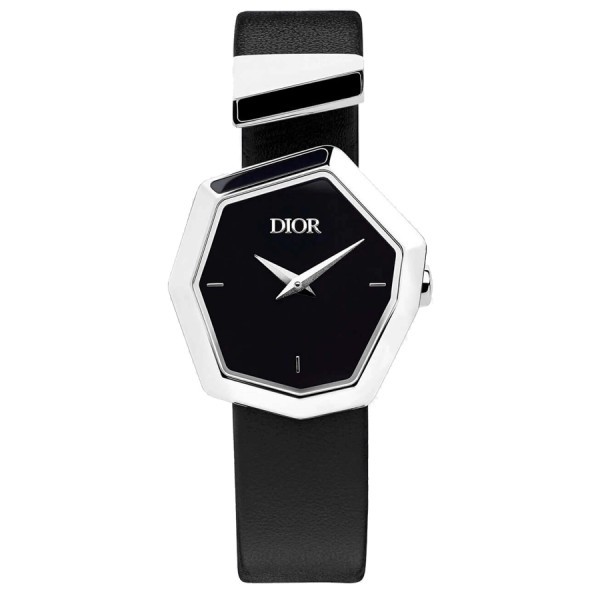 Dior Gem watch black dial 27 mm steel bracelet and black mother-of-pearl 16,5 cm CD18111X1007