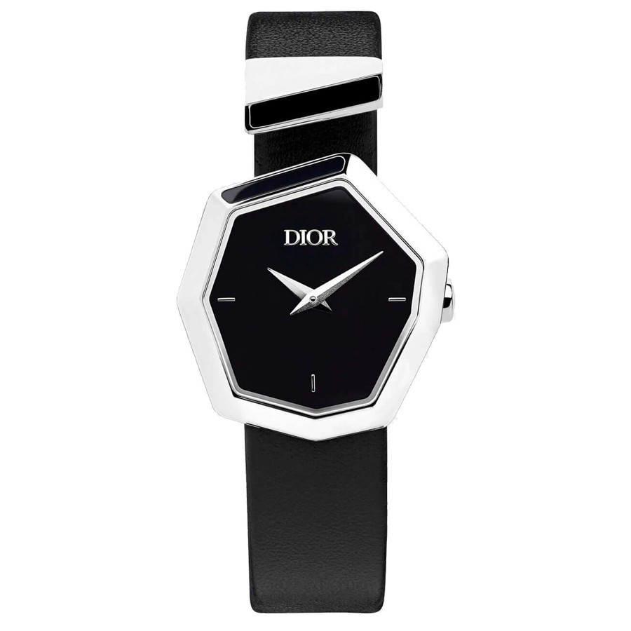 Dior Gem watch black dial 27 mm steel bracelet and black mother-of-pearl 16,5 cm CD18111X1007