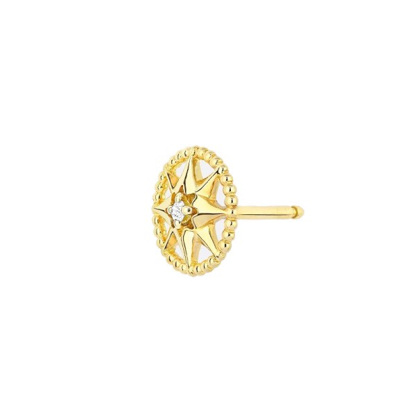 Earring Dior Rose des Vents XS in yellow gold and diamond