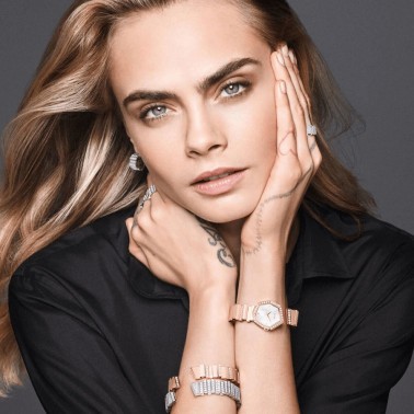 Montre Dior Gem quartz cadran nacre blanche 27 mm bracelet or rose diamants 16,5 cm CD18117X1004