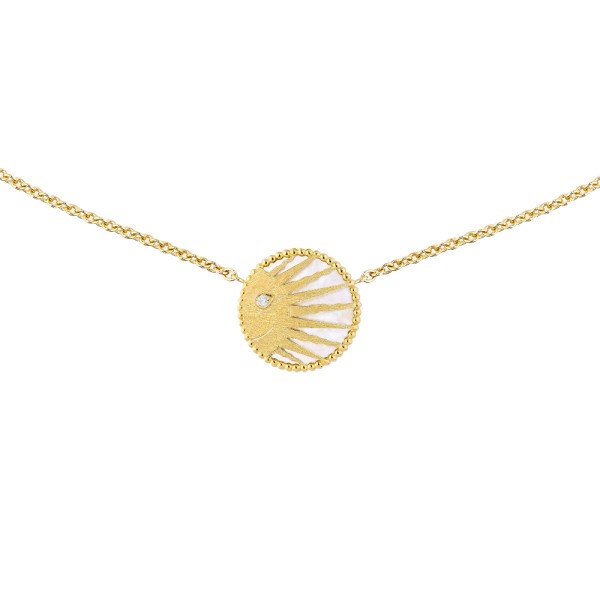 Necklace Dior Rose des Vents Céleste in yellow gold white gold diamond onyx and mother-of-pearl