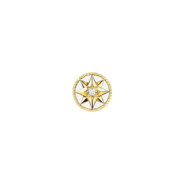 Boucle d'oreille Dior Rose des Vents XS en or jaune et diamant JRDV95083