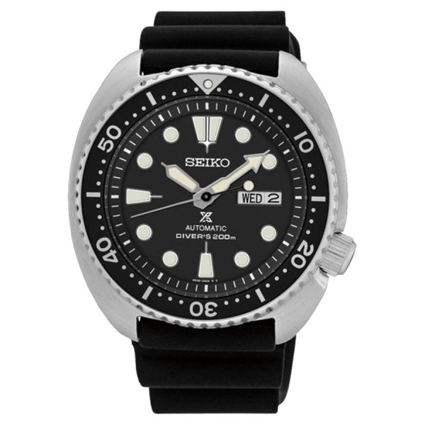 Montre Seiko Propex Mer Diver's automatique cadran noir bracelet silicone noir 45 mm