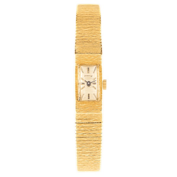Lepage yellow gold 18K manual-winding watch 1965s 10 mm x 23 mm