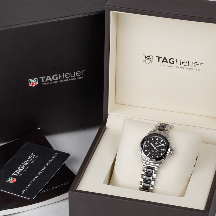 Montre TAG Heuer Formula 1 quartz acier céramique et diamants 32 mm WAH1314