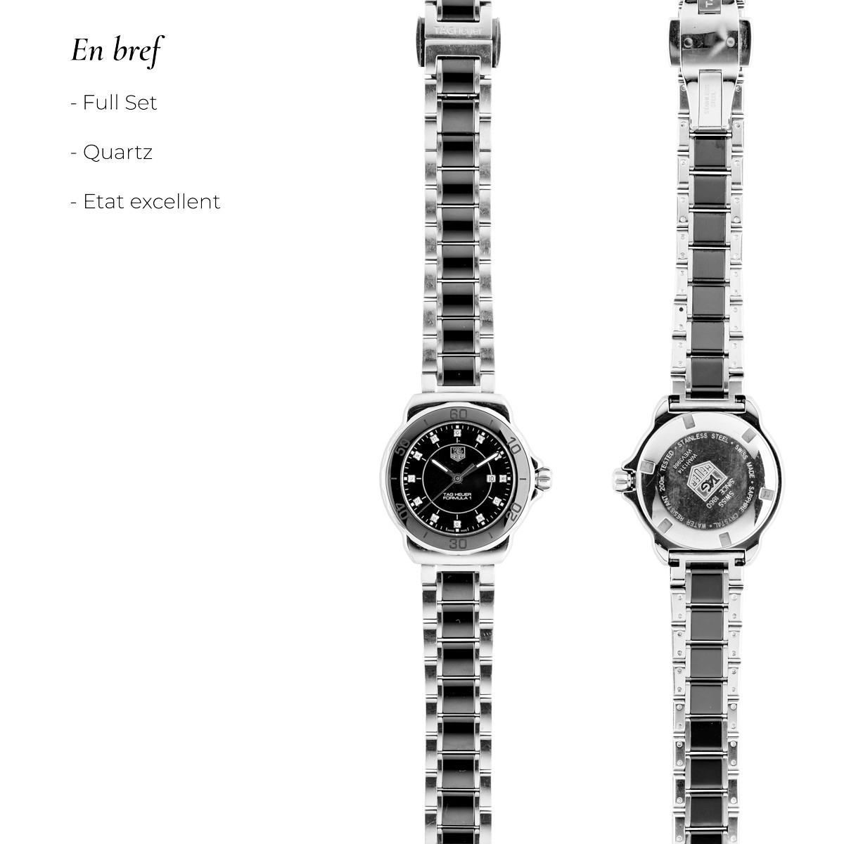 Montre TAG Heuer Formula 1 quartz acier céramique et diamants 32 mm