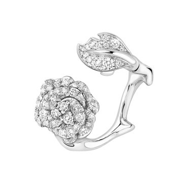 Bague ouverte Rose Dior Bagatelle en or blanc et diamants JBAG94038