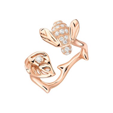 Bague Rose Dior Pré Catelan en or rose et diamants