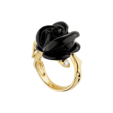 Bague Rose Dior Pré Catelan en or jaune et onyx