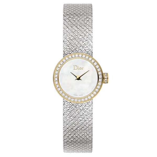 Dior Mini D watch Satine bezel set CD040120M003 Lepage