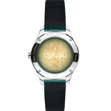 Montre Dior Grand Bal Plume automatique cadran malachite bracelet cuir alligator vert 36 mm CD153B2FA001