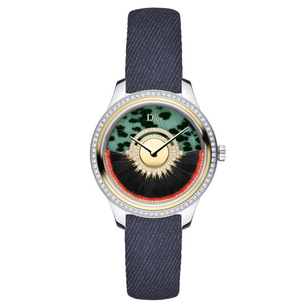 Montre Dior Grand Bal Wild automatique cadran zoisite bracelet en jean 36 mm CD153B2LA001