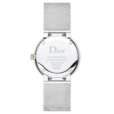 D by Dior Satine quartz watch with white mother-of-pearl dial and 36 mm bezel CD043120M001