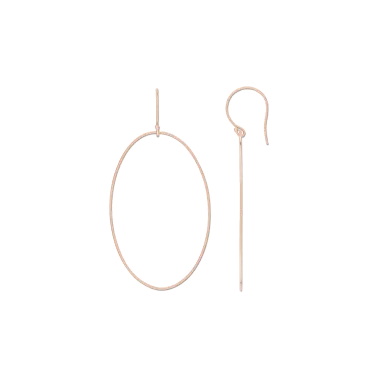 Boucles d'oreilles Ginette NY Ellipses en or rose - Soldat_PL