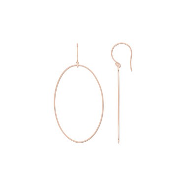 Boucles d'oreilles Ginette NY Ellipses en or rose