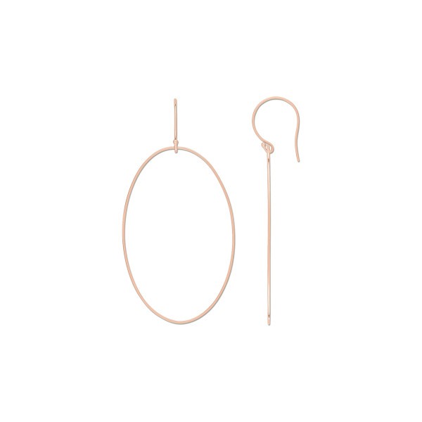 Boucles d'oreilles Ginette NY Ellipses en or rose - Soldat_PL